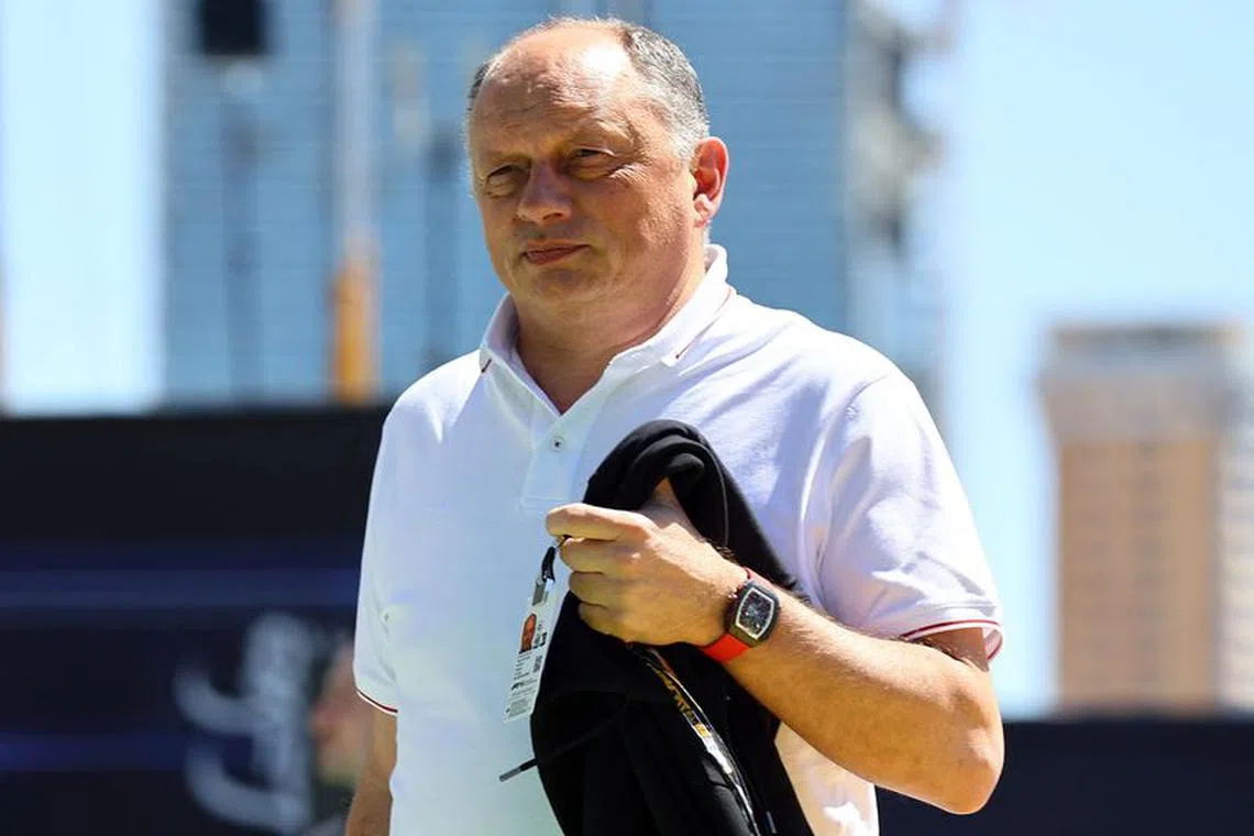 Formula One F1 - Saudi Arabian Grand Prix - Jeddah Corniche Circuit, Jeddah, Saudi Arabia - March 16, 2023 Ferrari team principal Fred Vasseur ahead of the Saudi Arabian Grand Prix REUTERS/Rula Rouhana/File Photo