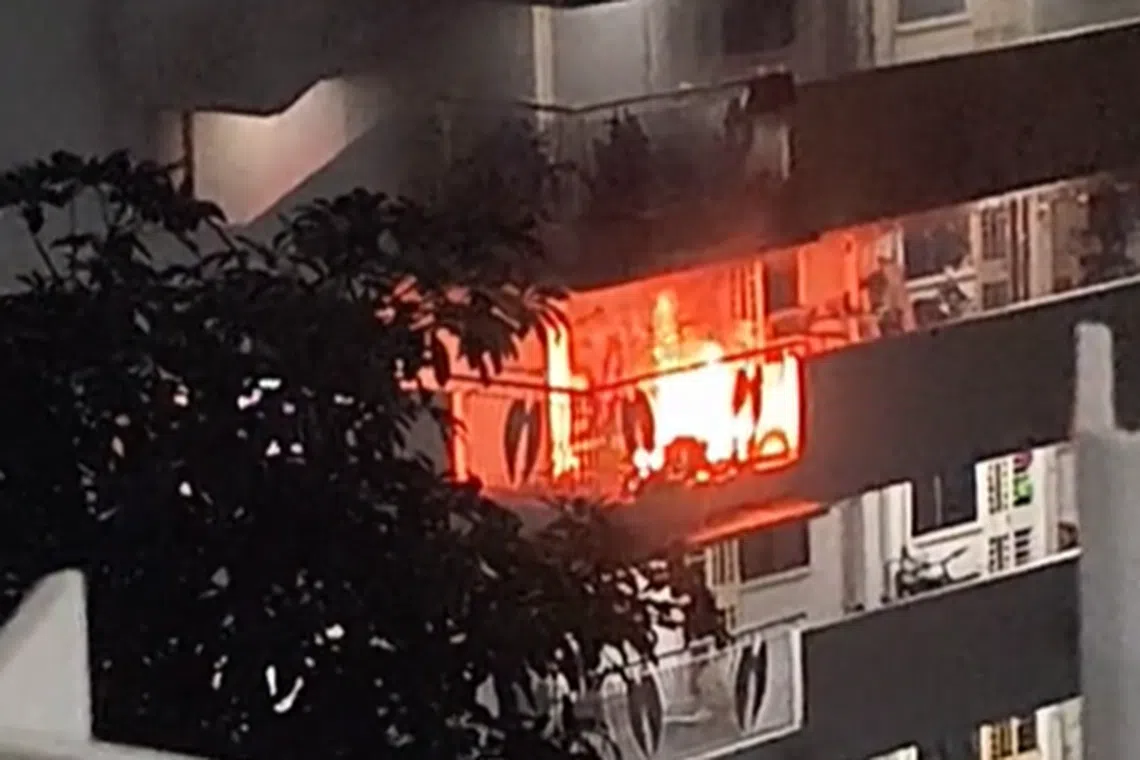 The fire at 38 Bedok South Road, which involved a Power-Assisted Bicycle, was located along the level five corridor. 