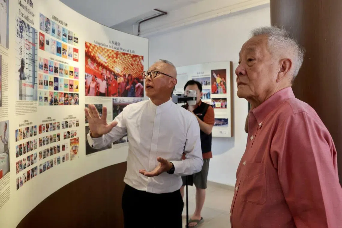 Mr Ng Kok Song (right) said the young people he has interacted with have to deal with pressure and worries about the future.