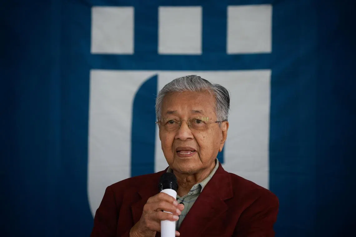 Former Malaysian prime minister Mahathir Mohamad was supposed to headline the rally.
