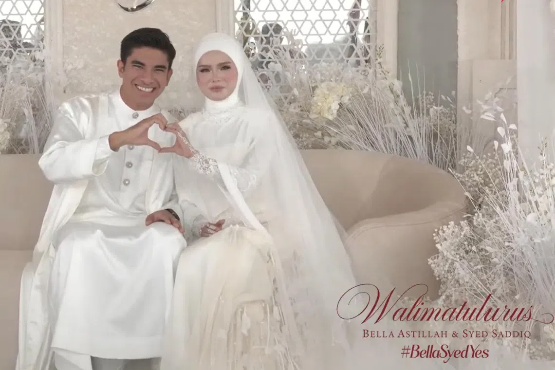 Malaysian politician Syed Saddiq Syed Abdul Rahman and actress Bella Astillah were solemnised in a ceremony in Kuala Lumpur.