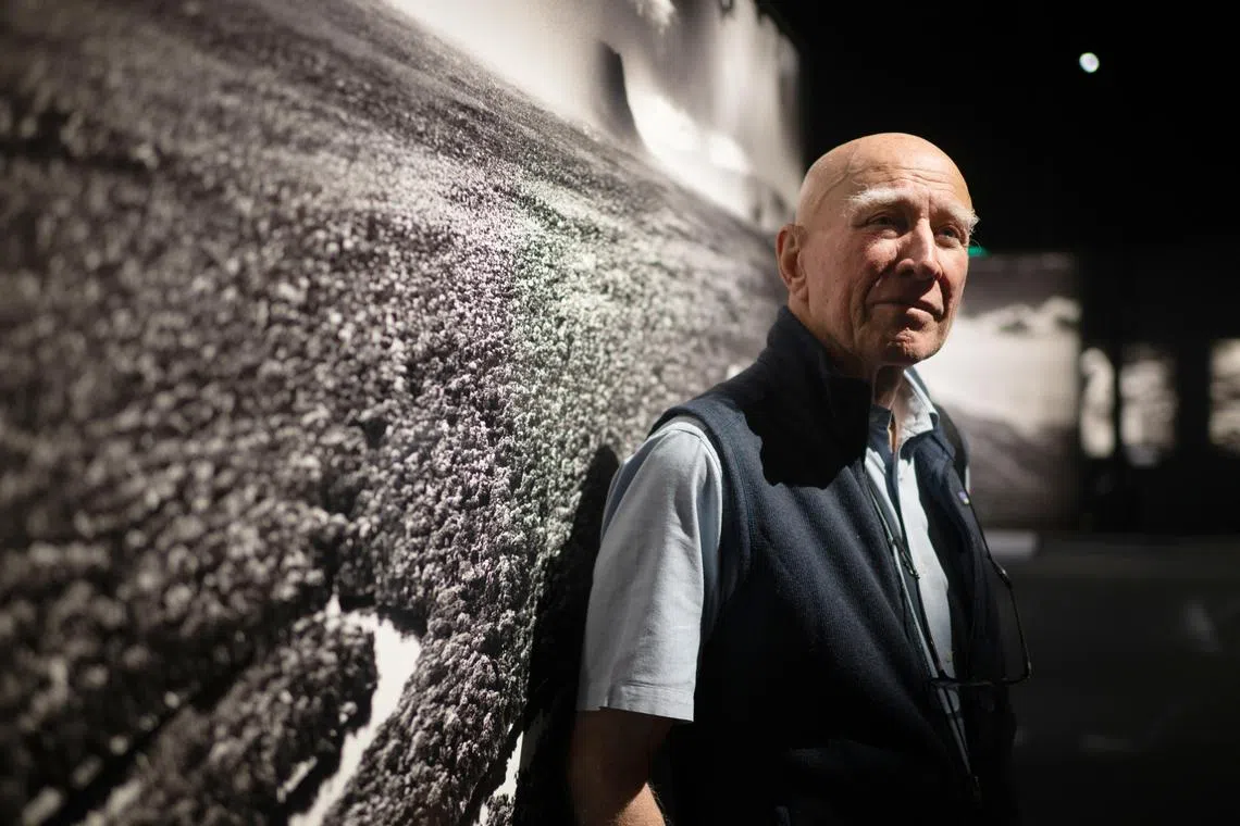 Sebastiao Salgado pictured at the Amazonia exhibition on Nov 19.