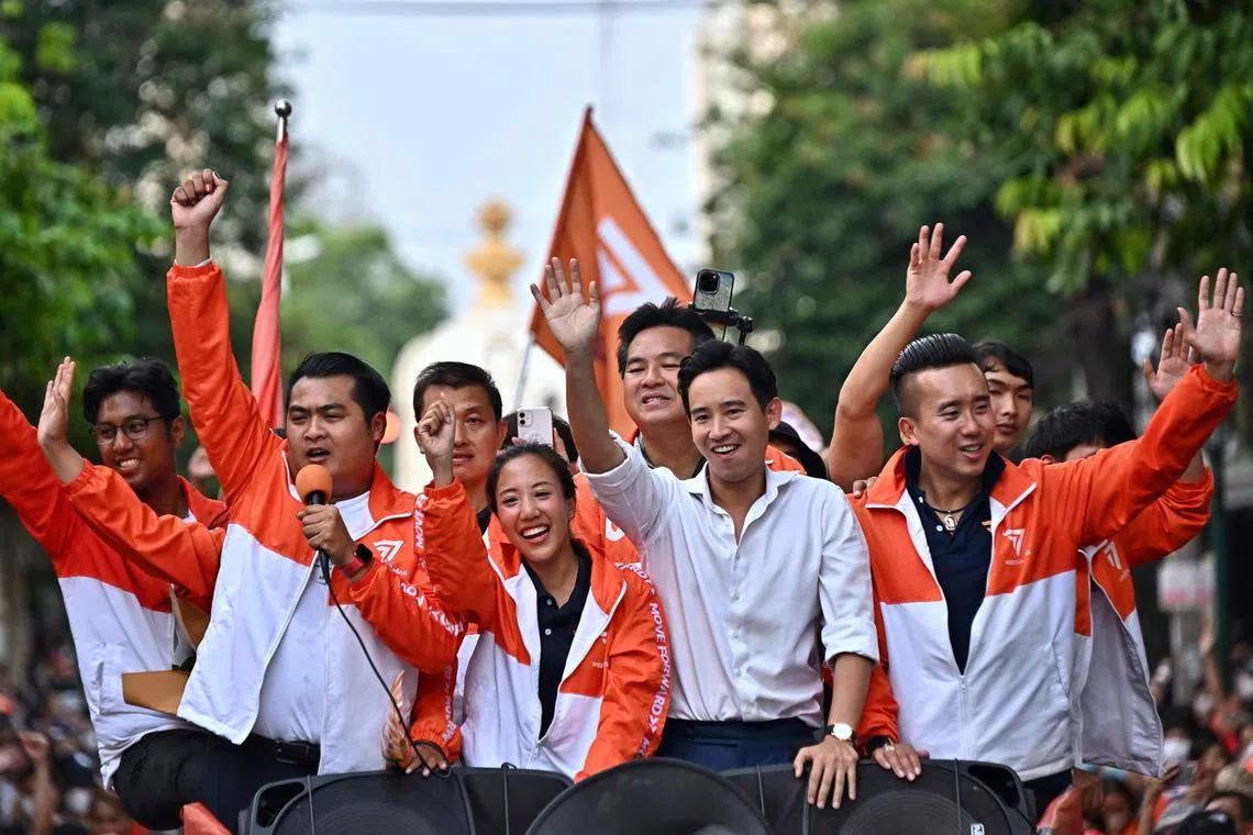 Move Forward Party is calling for changes to a law restricting criticism of the Thai monarchy.