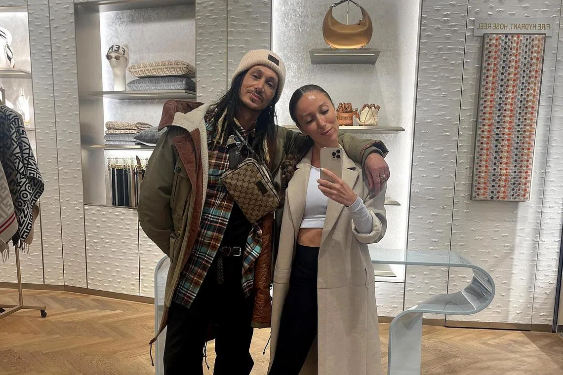 Cosentino (left) with fiancee Priscilla Stavrou shopping in July 2023. 