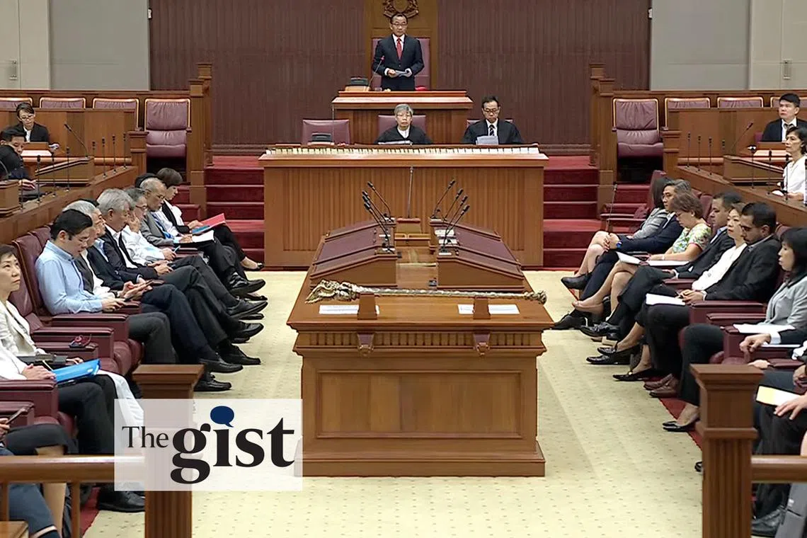 MPs discussed the corruption probe into Transport Minister S. Iswaran and the extramarital affair between former Speaker of Parliament Tan Chuan-Jin and former PAP MP Ms Cheng Li Hui.