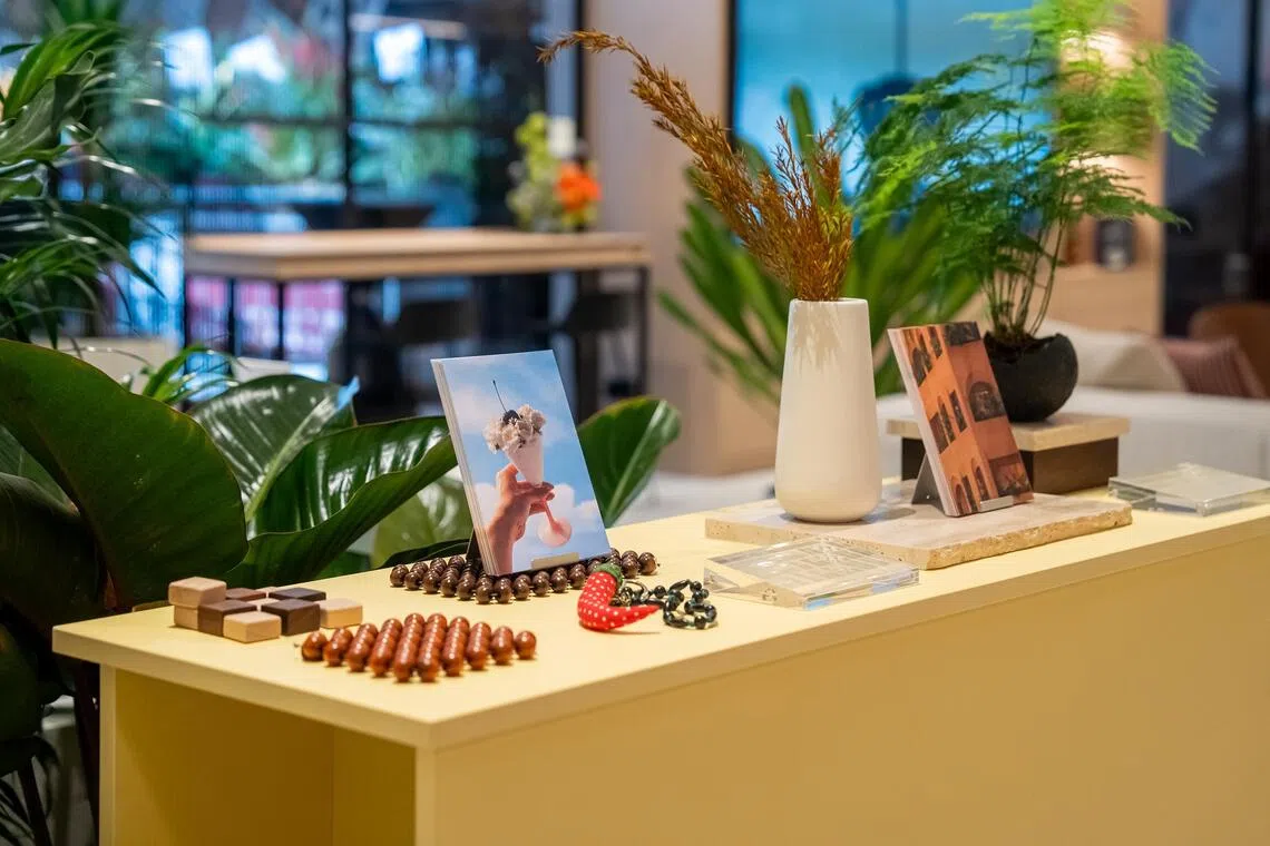 @Hellohomebodies interior designer Ruby Chong’s postcard and display at the Ways Of Seeing, Ways of Living postcard showcase at Lamitak City.