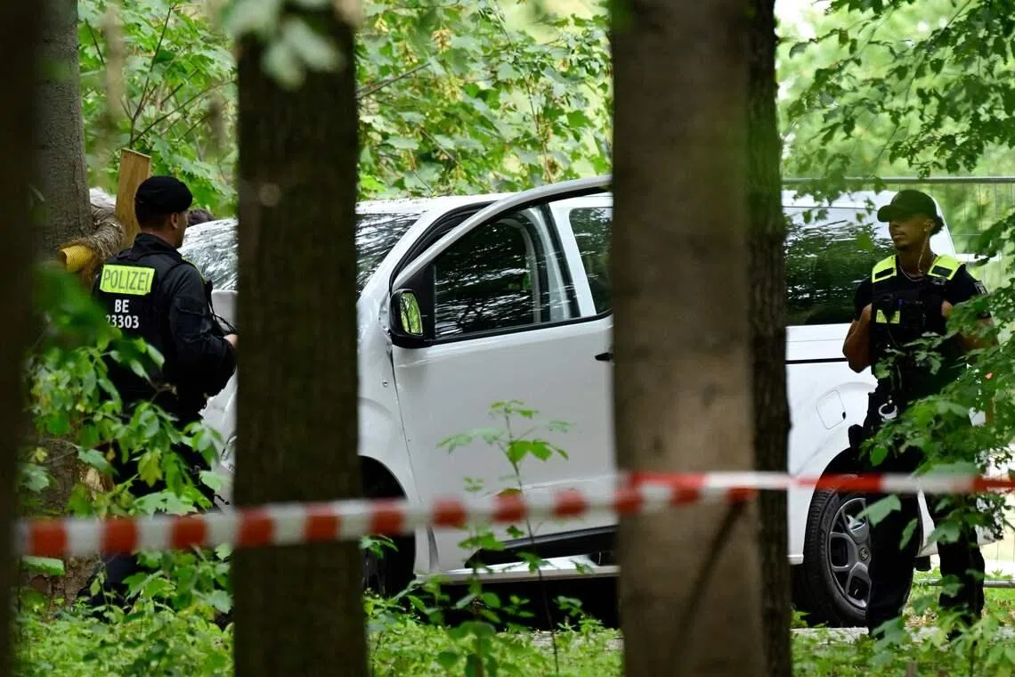 The attack, killing one person, happened in the Tiergarten park near the Brandenburg Gate on July 26.