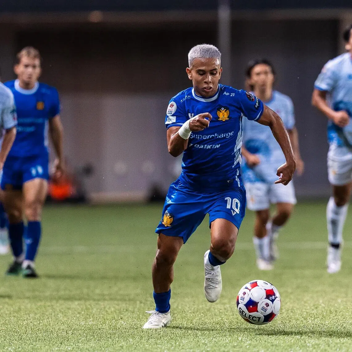 Hougang United's Farhan Zulkifli in action against Albirex Niigata in a Singapore Cup match that ended 1-1 on Nov 29.