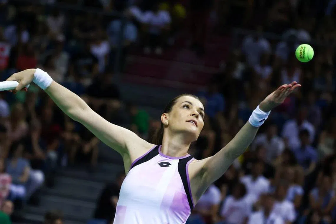 FILE PHOTO: Tennis - Exhibition Tennis Match in support of Ukraine - Tauron Arena, Krakow, Poland - July 23, 2022  Poland's Agnieszka Radwanska   Jakub Porzycki/Agencja Wyborcza.pl via REUTERS/File Photo