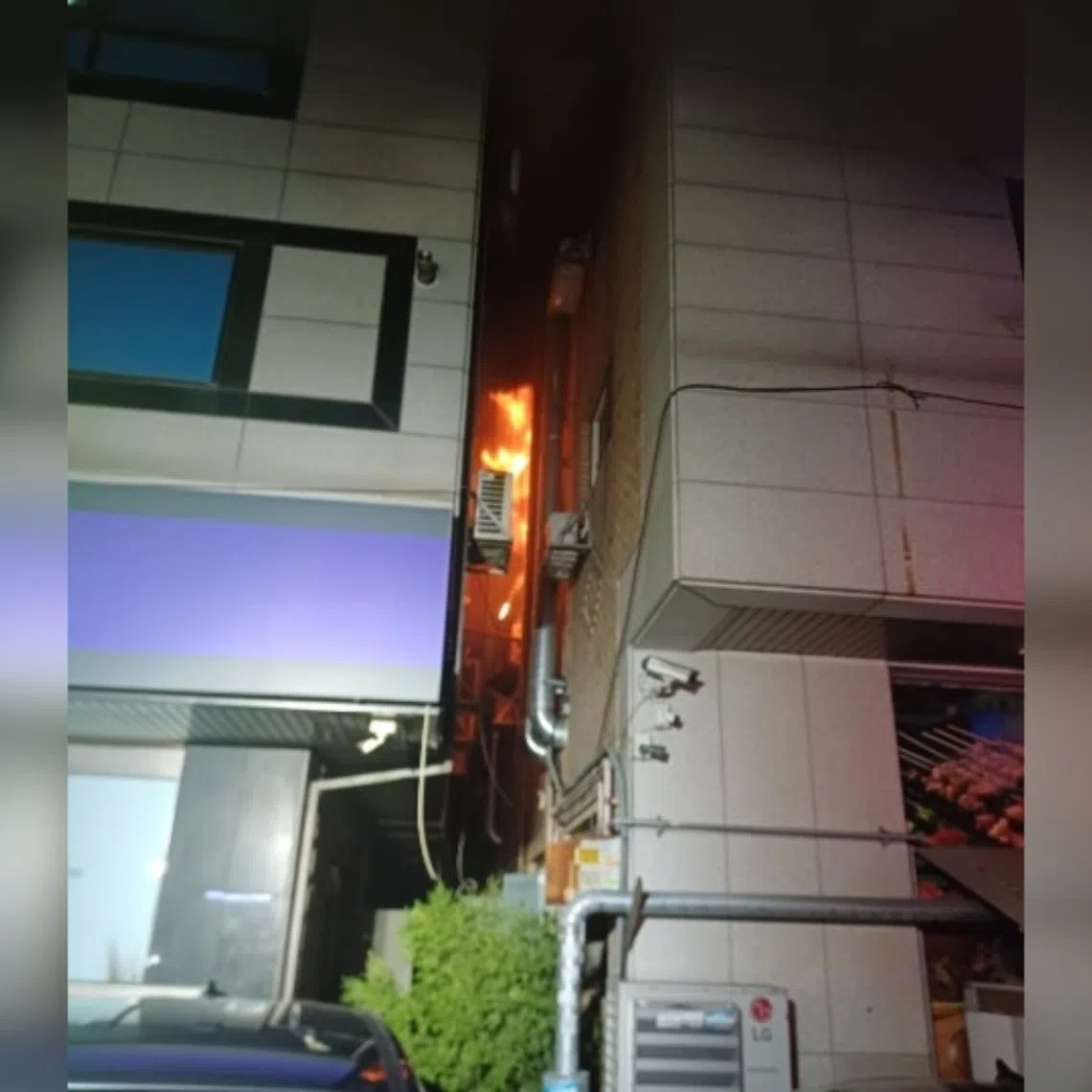 The fire was sparked by a second-floor resident, who tried to kill a cockroach using a lighter and aerosol spray.