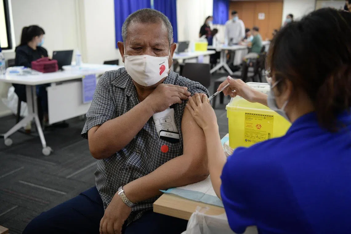 As at Dec 31, 2022, about 60 per cent of individuals aged 18 years and above are up to date with their vaccinations.