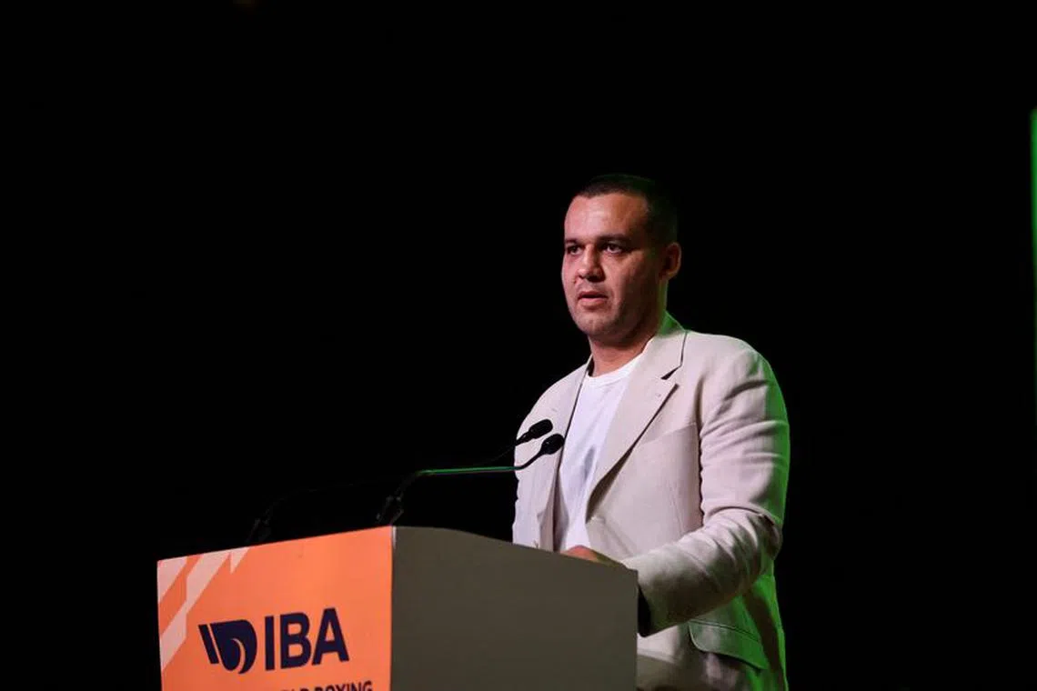 FILE PHOTO: International Boxing Association(IBA) president Umar Kremlev speaks during the opening ceremony of Women's World Boxing Championships at Indira Gandhi Indoor stadium in New Delhi, India, March 15, 2023. REUTERS/Anushree Fadnavis/File Photo