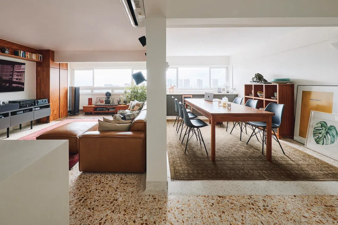 French-Singaporean couple’s Mid-century Modern five-room flat in Bedok