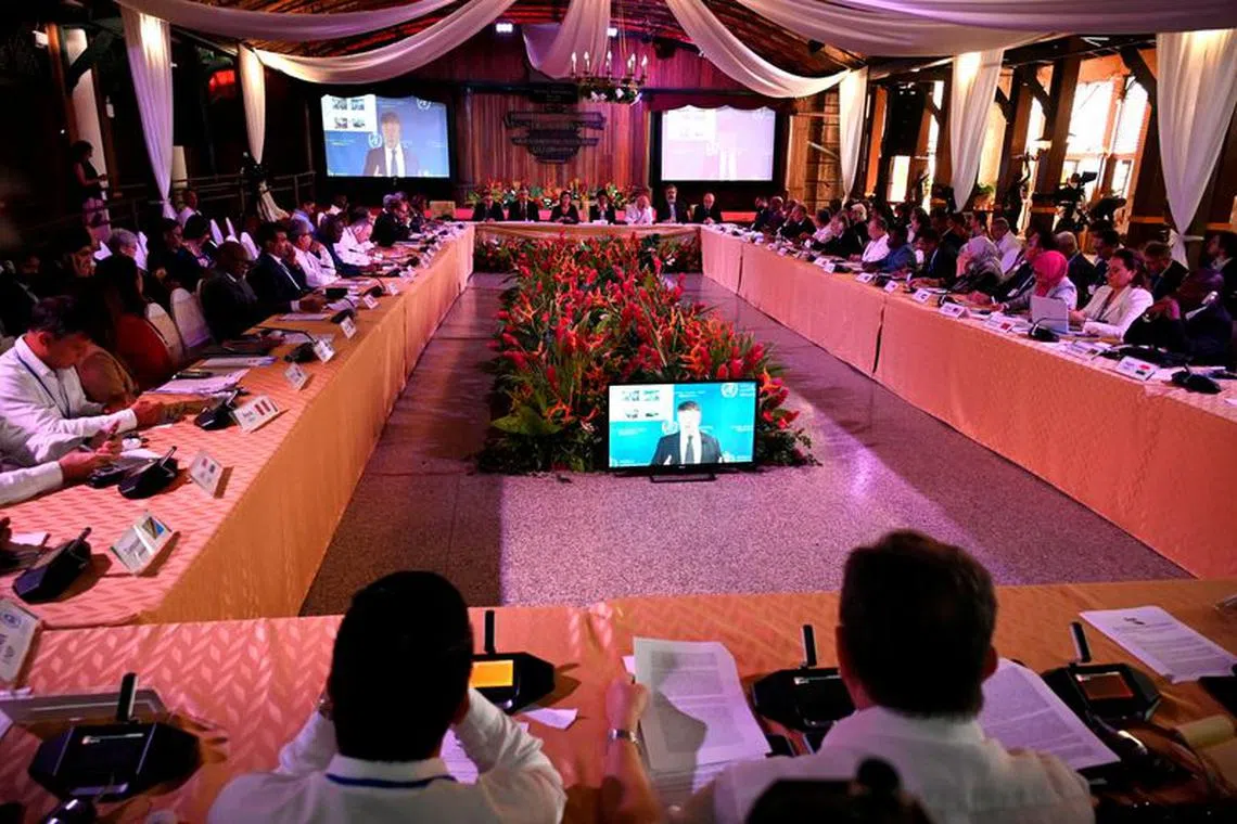 A view of the opening of the International Convention on Environment and Development of the G-77 and China at the National Hotel in Havana, Cuba, July 4, 2023.  Yamil Lage/Pool via REUTERS/File Photo