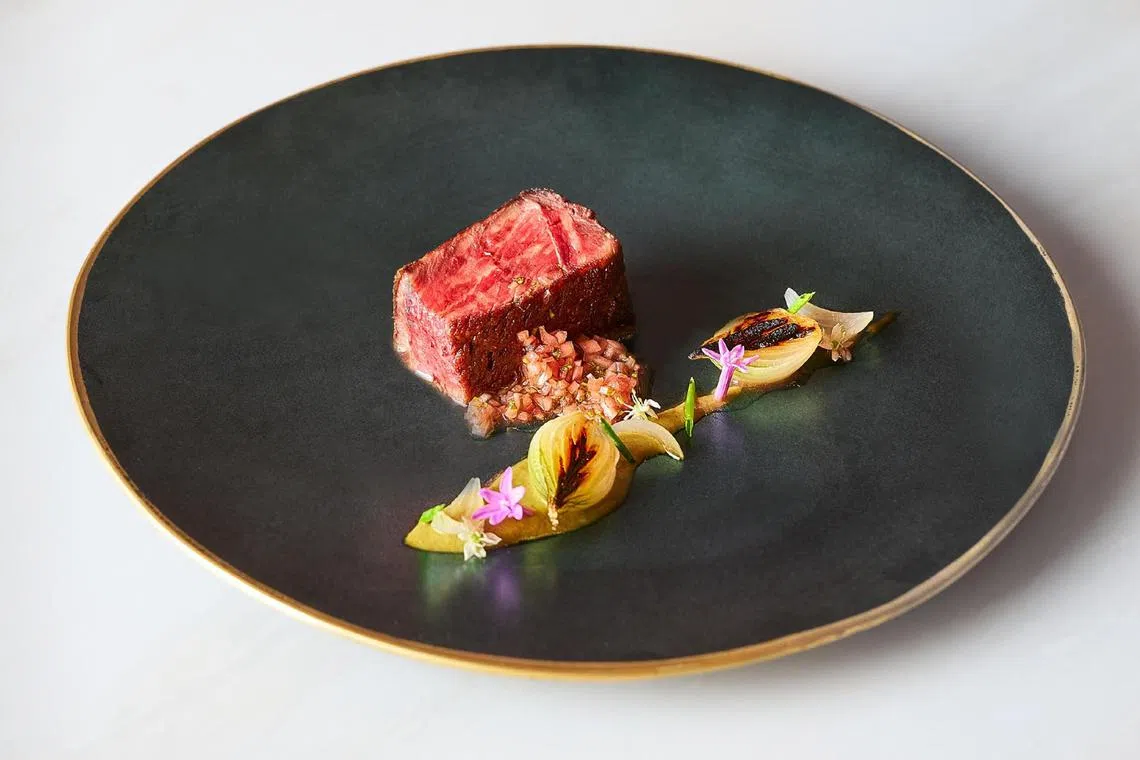 Araya's Picana Asada main course features perfectly seared and smoky wagyu rump.