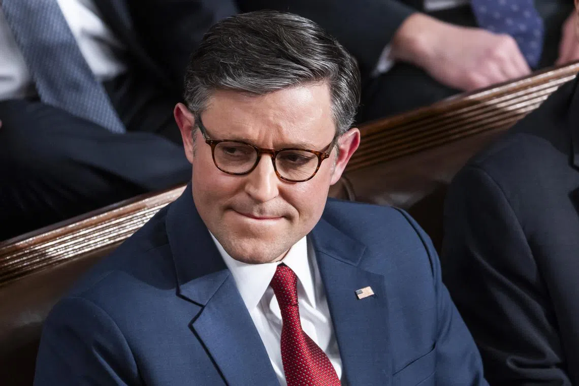 At least three Republicans voted against Mr Johnson, likely leaving the incumbent House speaker short of the majority he would need to remain in the job.