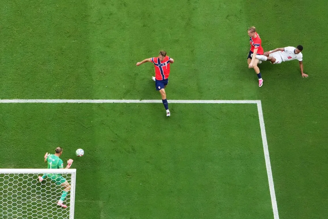 Norway’s players protested to French referee Clement Turpin after Bellingham scored in first-half stoppage time to make it 1-1 at the Hard Rock Stadium.