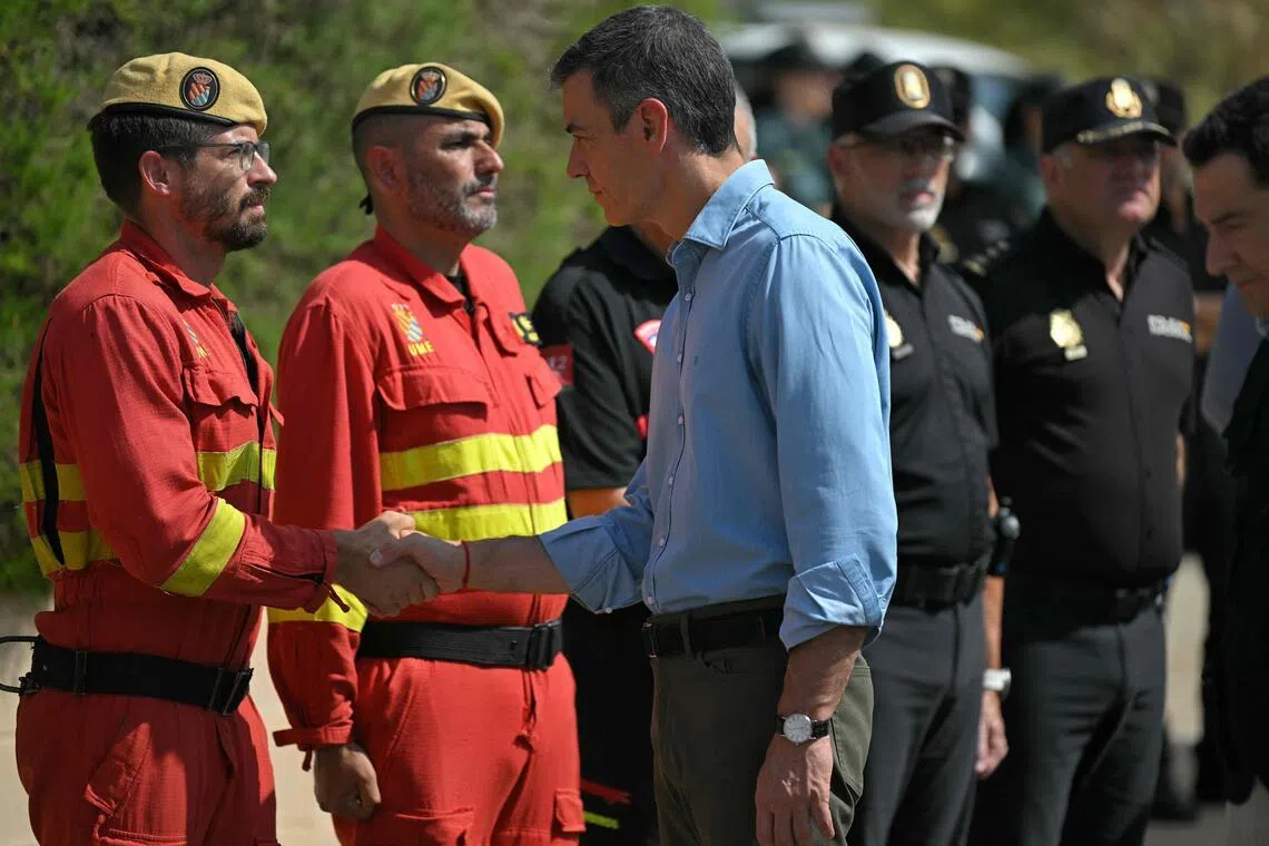 Spanish PM visits site of deadly wildfire