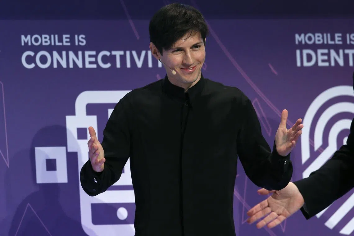 Founder and CEO of Telegram Pavel Durov delivers a keynote speech during the Mobile World Congress in Barcelona, Spain February 23, 2016. REUTERS/Albert Gea/ File Photo