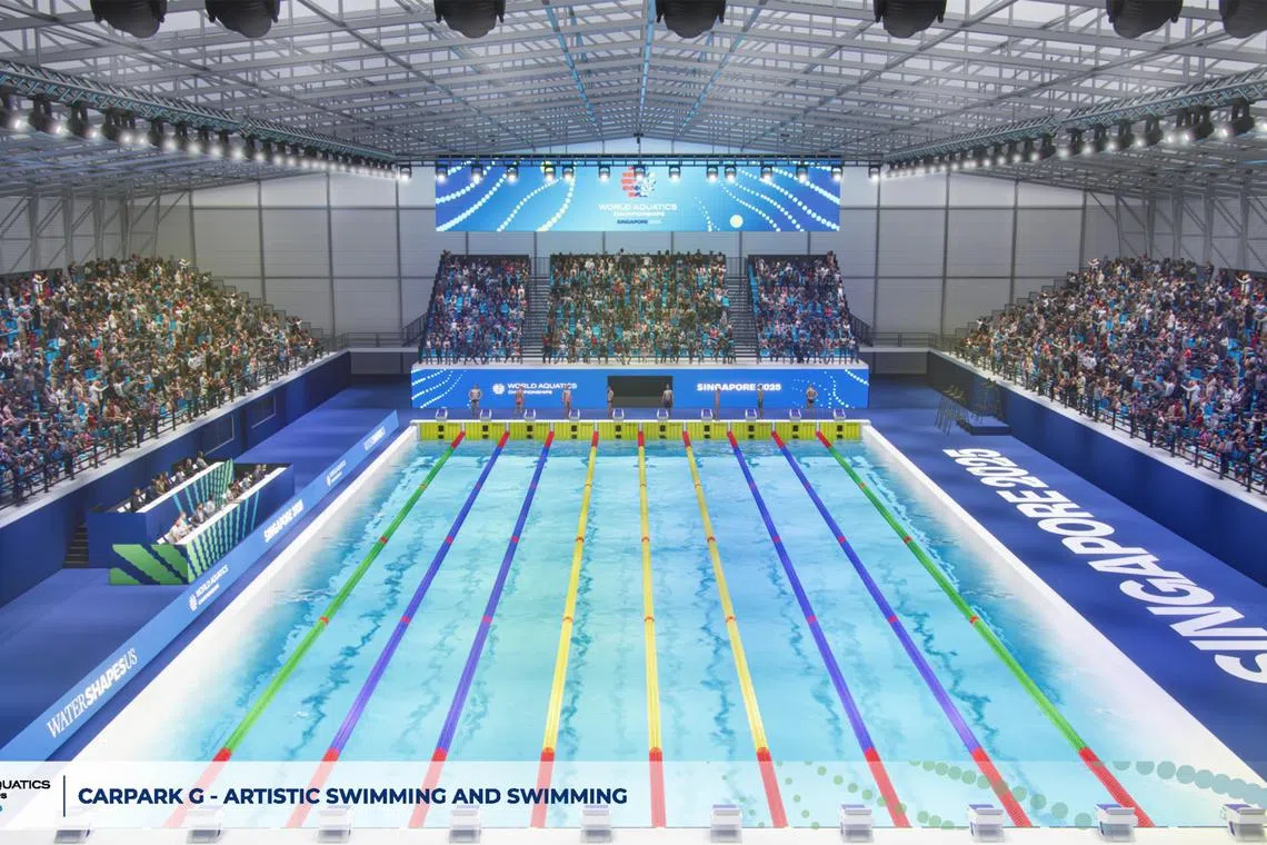 The World Aquatics Championships will be held in Singapore from July 11 to Aug 3, 2025.