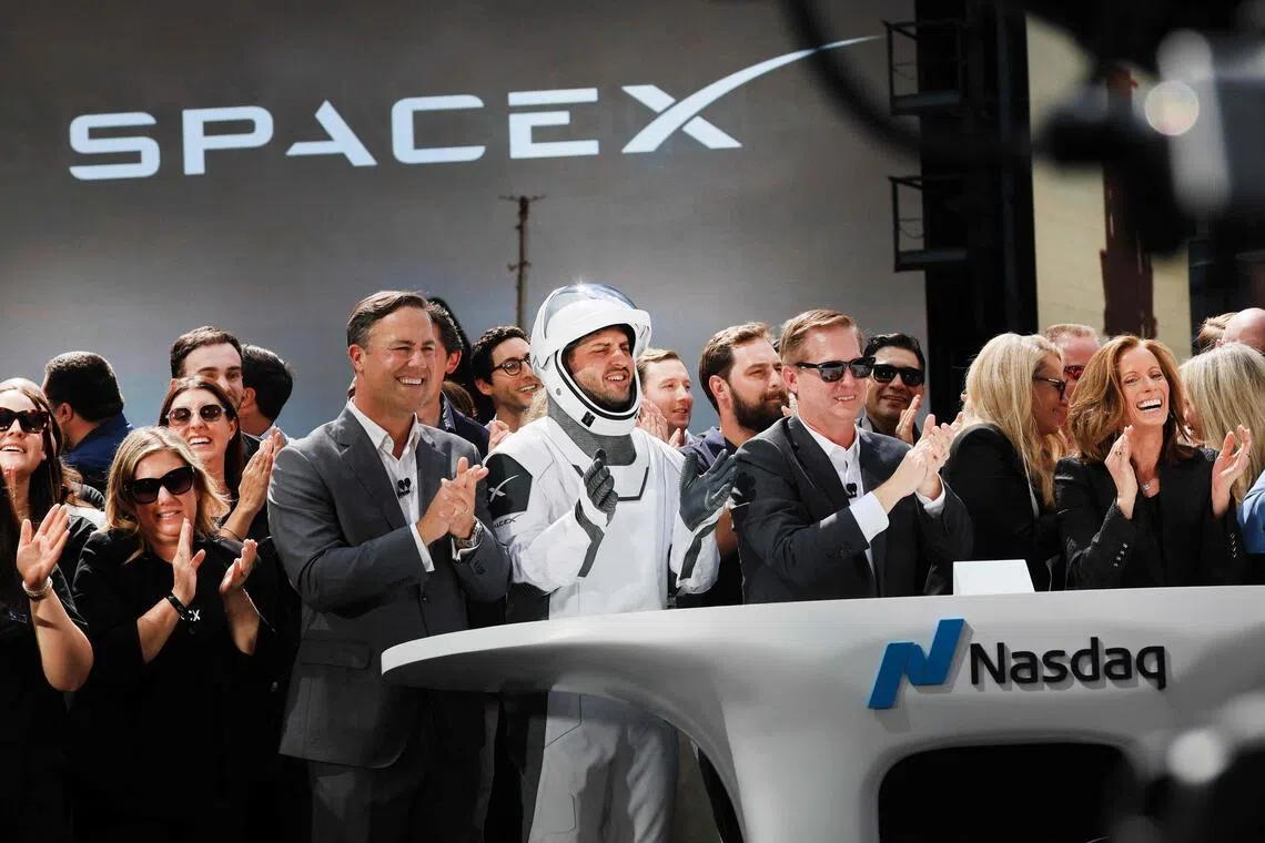 SpaceX shares debuted at US$150 on June 12 and climbed to a high of US$176.52 during the session, before closing 7 per cent higher at US$160.95.