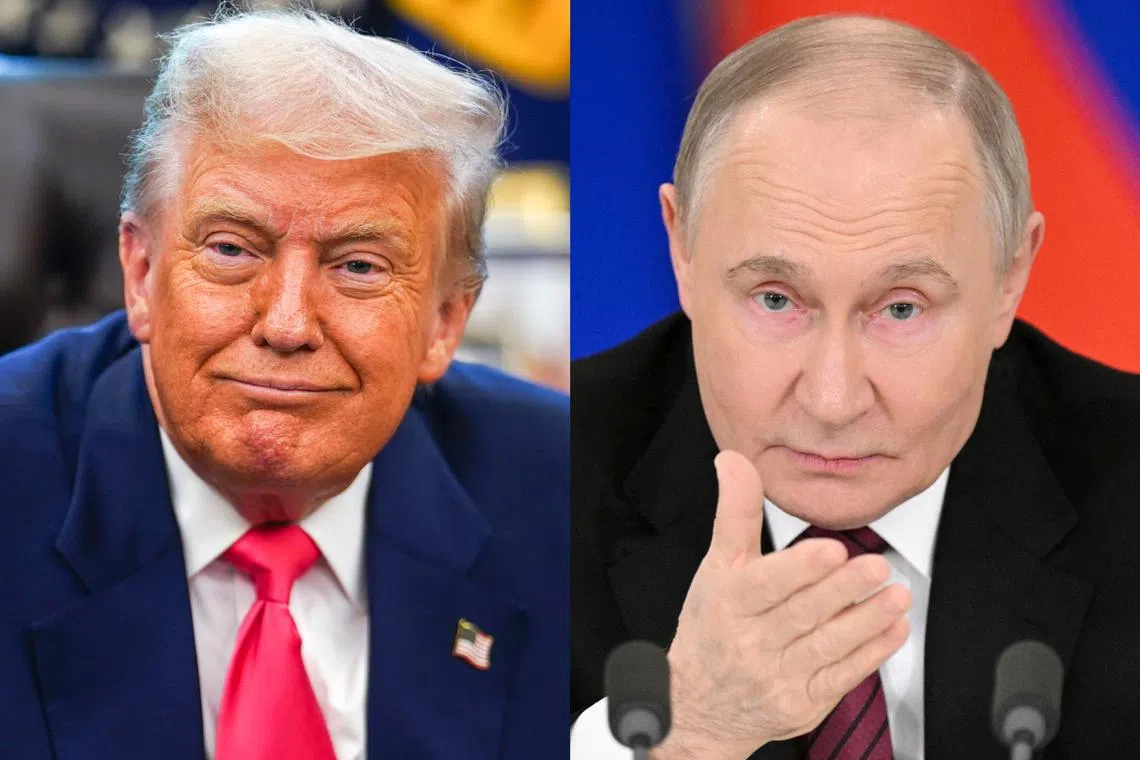 US President Donald Trump (left) and Russian leader Vladimir Putin are set to meet in Anchorage, Alaska, on Aug 15.