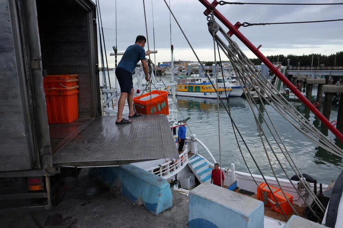 The Taiwanese coast guard said it dispatched three patrol ships late July 3 after receiving a call from a fishing boat.