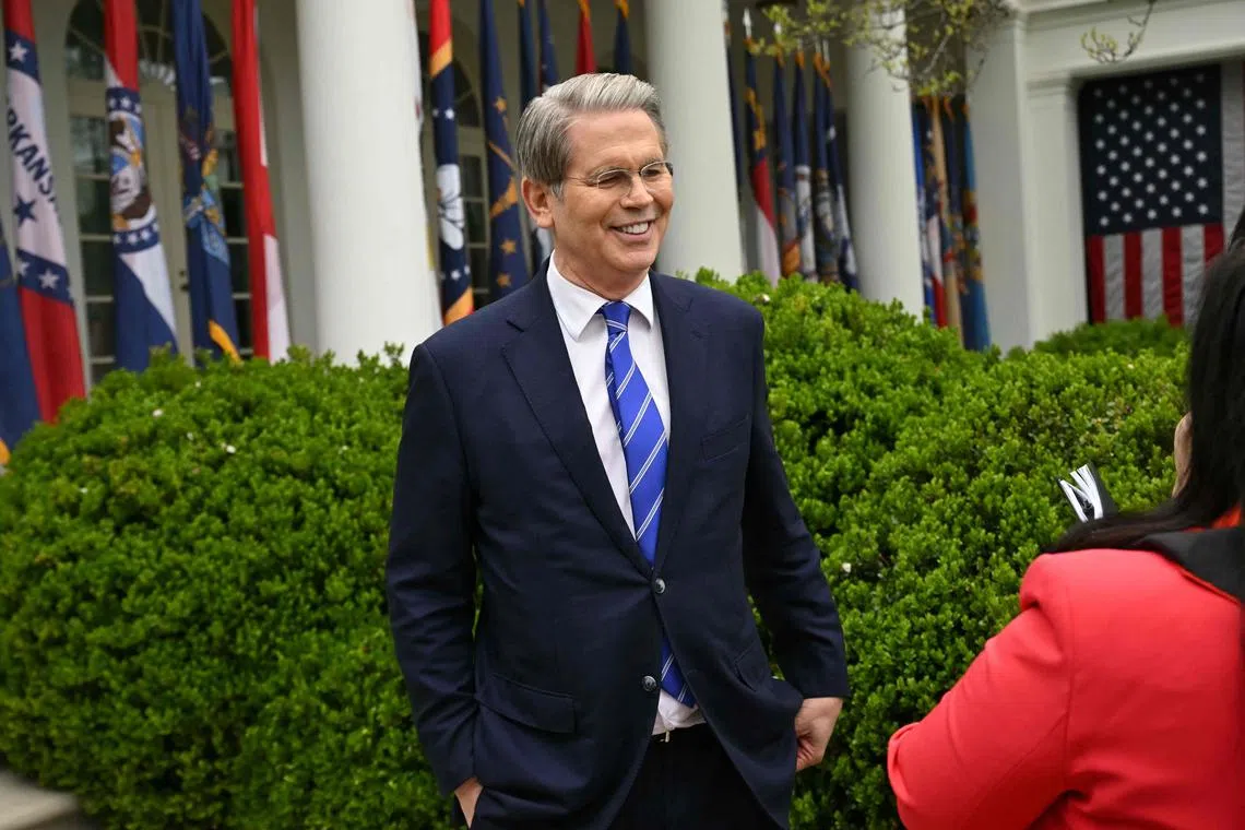 US Treasury Secretary Scott Bessent at President Donald Trump's remarks on reciprocal tariffs in Washington on April 2. 