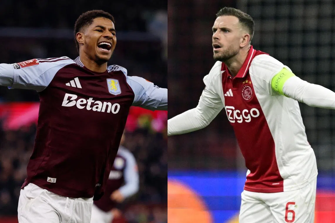 Marcus Rashford (left) last appeared for England in a friendly against Brazil in March 2024, while 34-year-old Jordan Henderson is not even a regular starter for Ajax Amsterdam.