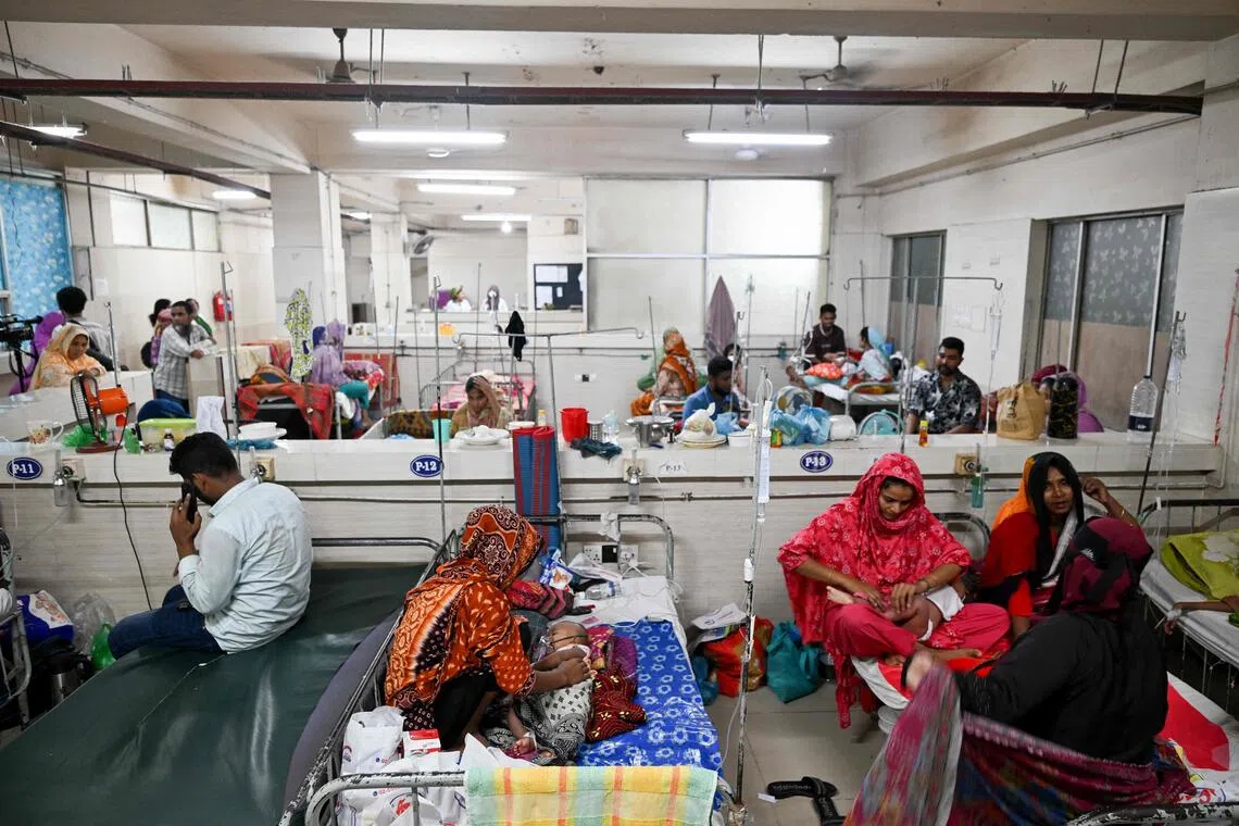 Children receive treatment for measles at Bangladesh Shishu Hospital & Institute in Dhaka.