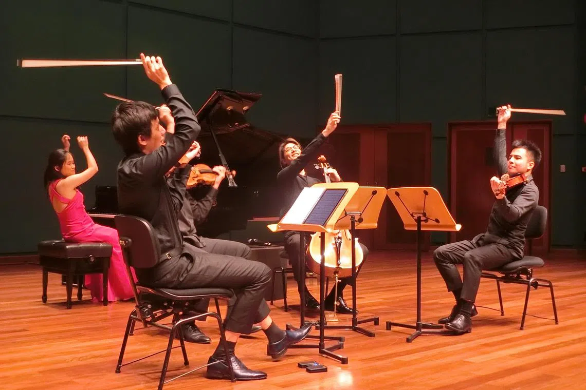 tlpiano16 - Dvorak's Piano Quintet No.2 in A major performed by the More Than Music quintet at the Heartsongs concert. Source/copyright: Chang Tou Liang