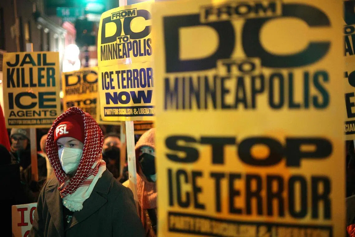 Opinion polls showed most Americans disapprove of the conduct of US Immigration and Customs Enforcement officers.