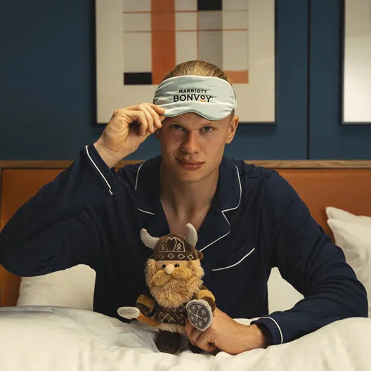 Norwegian footballer Erling Haaland starred in a campaign jointly run by hotel company Marriott International and payment technology company Visa.