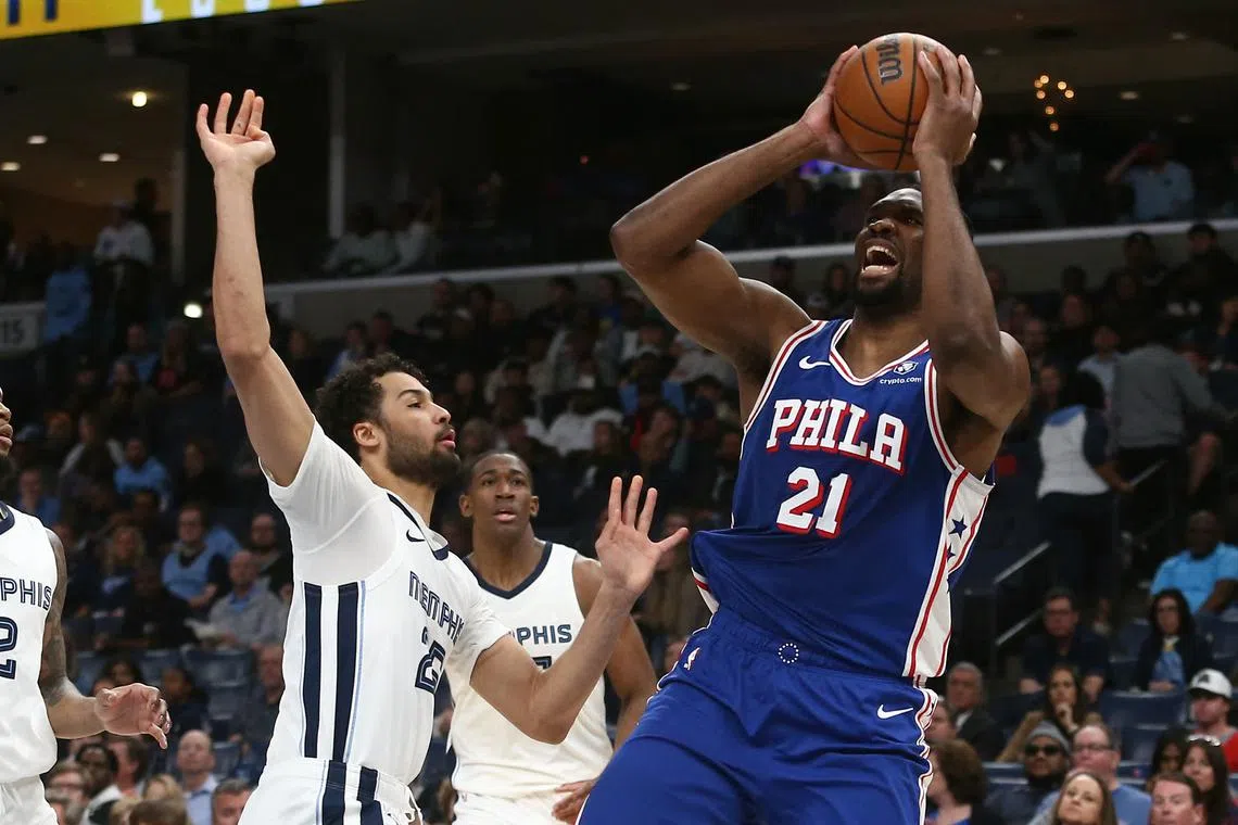 Joel Embiid led the resurgent 76ers to a fourth straight victory with a 116-96 triumph over the Memphis Grizzlies on April 6.