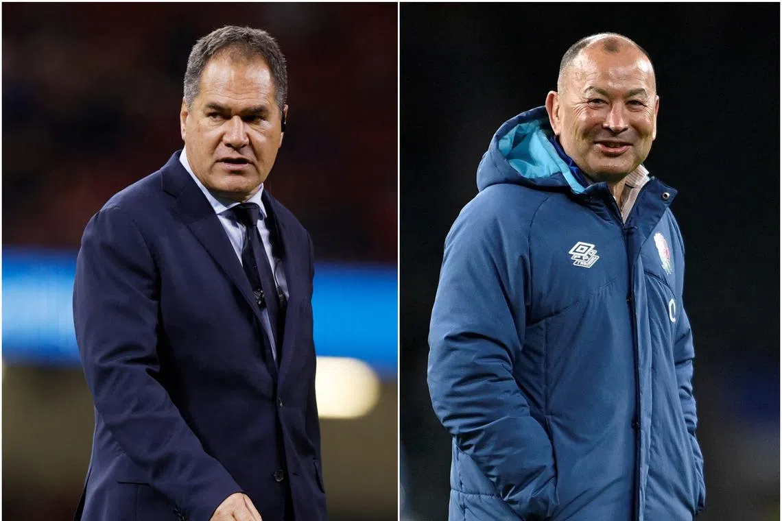 nglish coach Eddie Jones (right) will replace Australian coach Dave Rennie from Jan 29. 