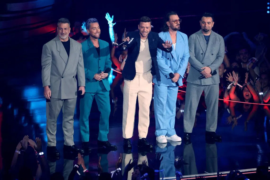 *NSync members  Justin Timberlake, Joey Fatone, Chris Kirkpatrick, Lance Bass and JC Chasez released Better Place on Sept 29, 2023, their first new song in 20 years. 