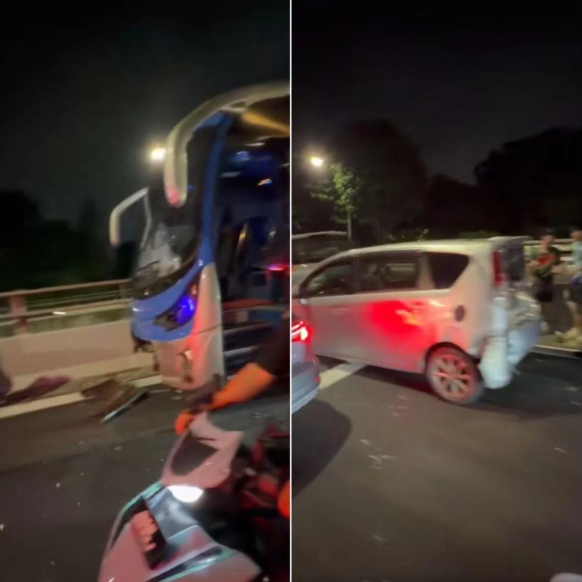 The police said they were alerted to the accident along SLE towards BKE at about 7.30pm on Jan 2.