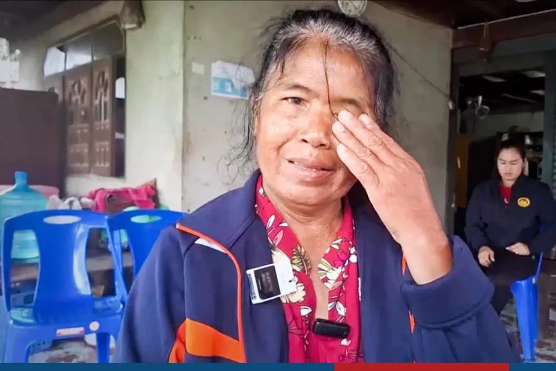 Ms Khian Phankong and Ms Urai Chanthachart burst into tears after learning that Mr Boonthom Phankonghad been taken hostage. 