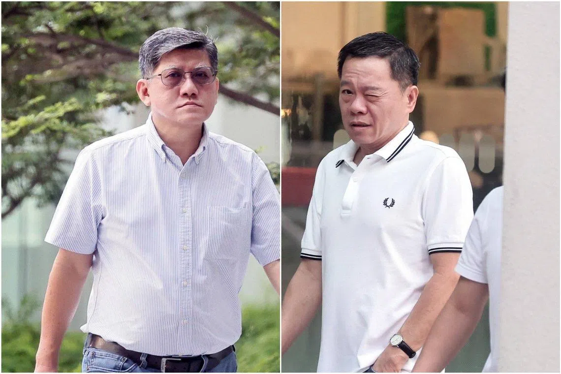 Mr Tan Siam Chua (left) and Mr Liong Ah Chye cannot be charged again with the same offence.