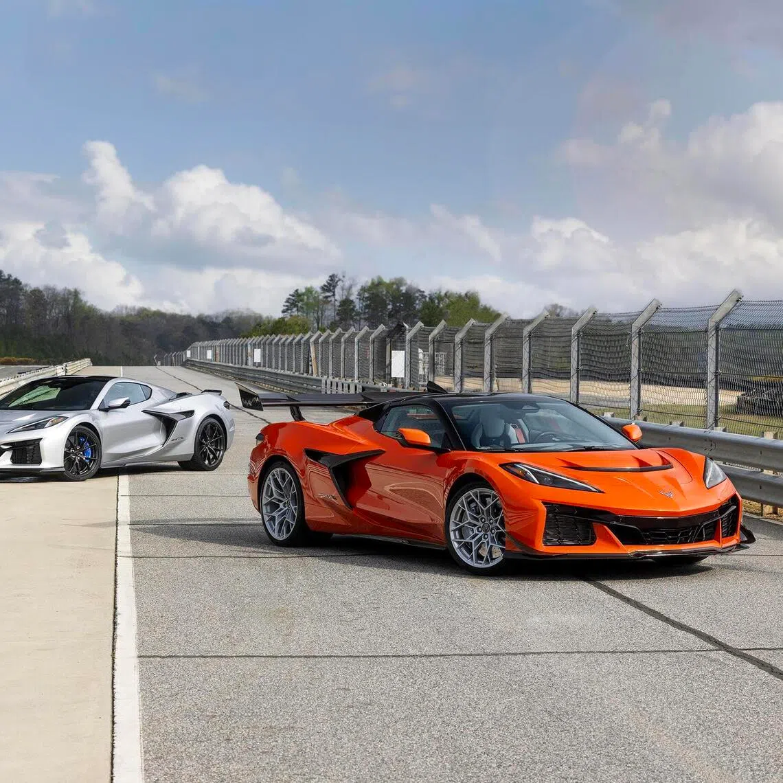 WIth a V8 engine in the back and an electric motor in the front, the Corvette ZRX1 is a spicy hybrid. 