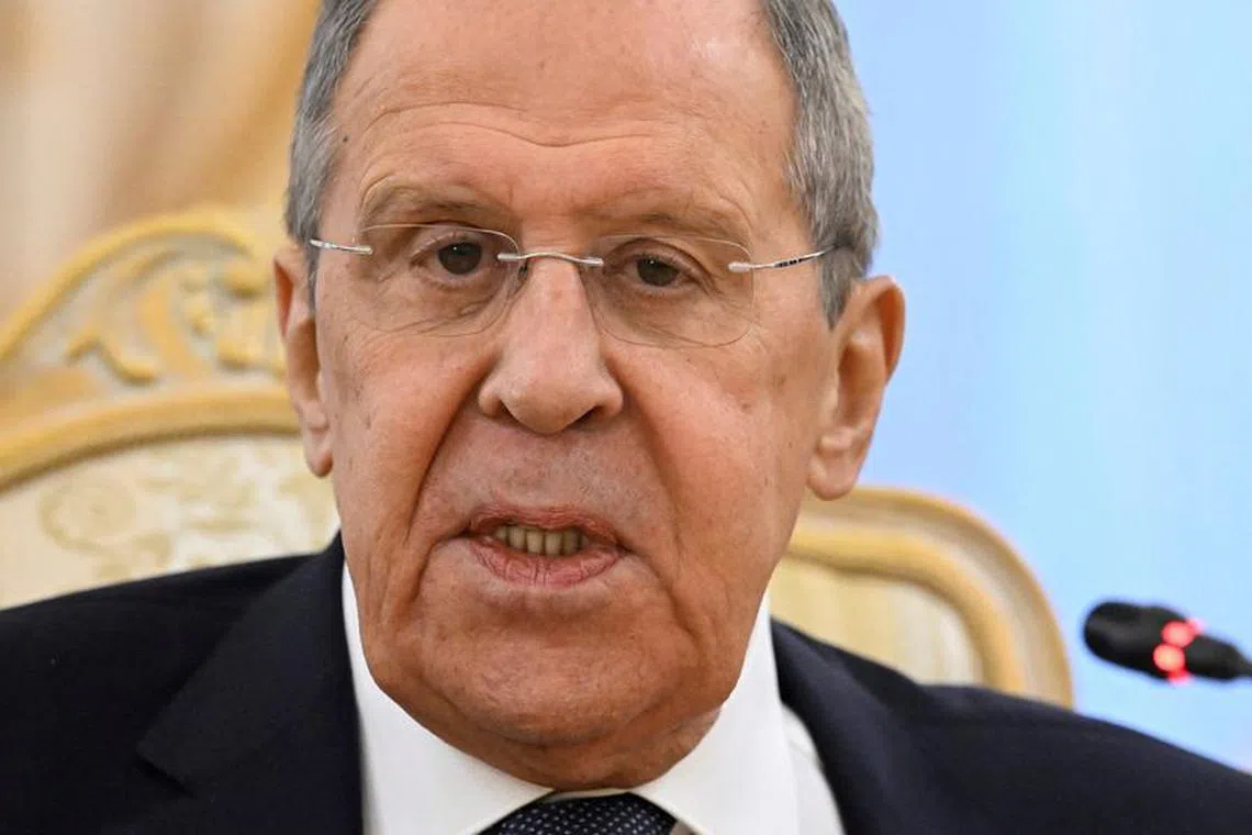 FILE PHOTO: Russia's Foreign Minister Sergei Lavrov attends a meeting with India's Foreign Minister Subrahmanyam Jaishankar in Moscow, Russia December 27, 2023. Alexander Nemenov/Pool via REUTERS/File Photo