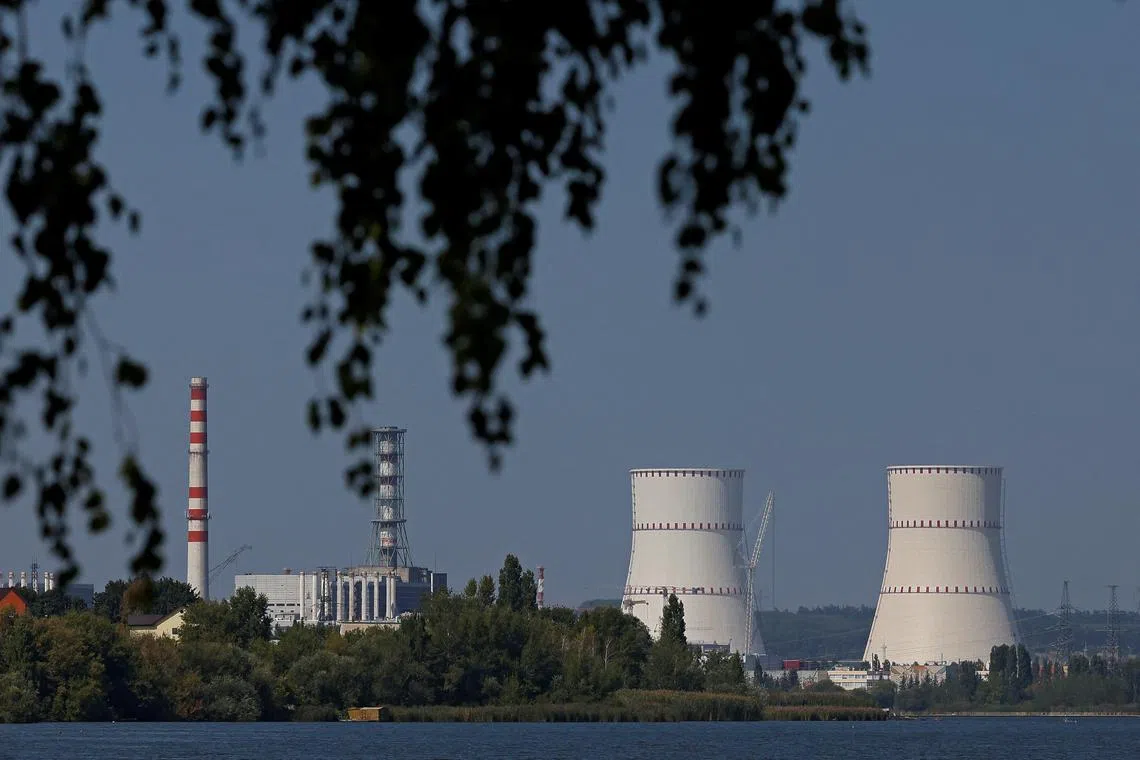 FILE PHOTO: A view shows the Kursk Nuclear Power Plant (KNPP), as seen from the town of Kurchatov in the Kursk Region, Russia August 27, 2024. REUTERS/Maxim Shemetov/File Photo
