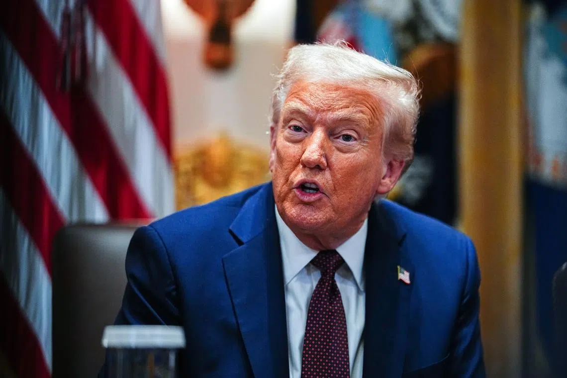 U.S. President Donald Trump attends a cabinet meeting at the White House in Washington on Aug 26.