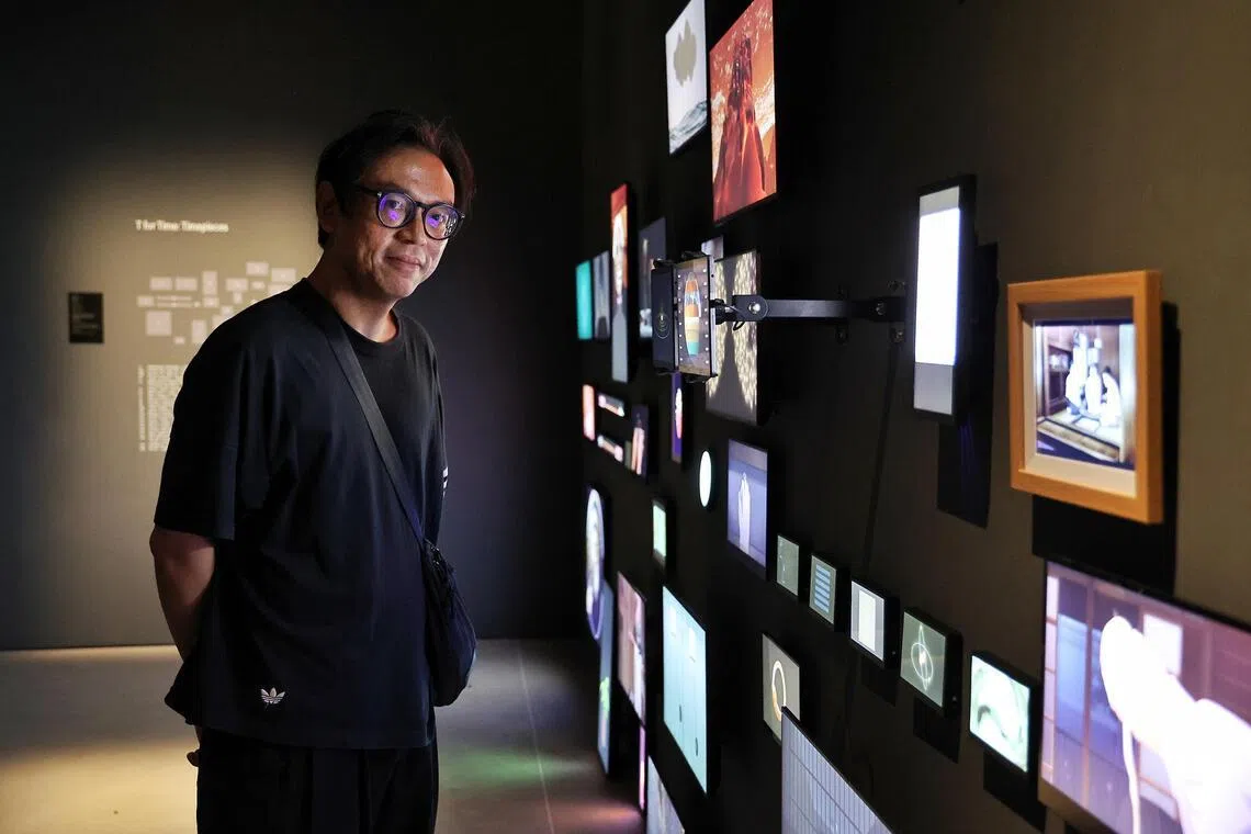 Ho Tzu Nyen at his solo Ho Tzu Nyen: Time & the Tiger at Singapore Art Museum.