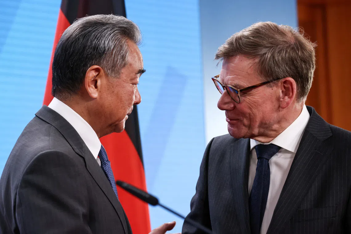 China’s foreign minister urges trust, emphasises ‘one-China principle’ in meeting with German counterpart
