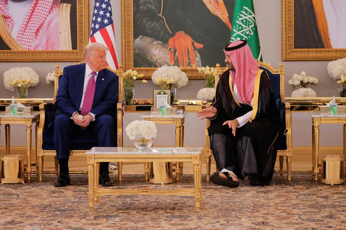 With a who’s who of powerful American business leaders in tow, Mr Trump is visiting Riyadh.