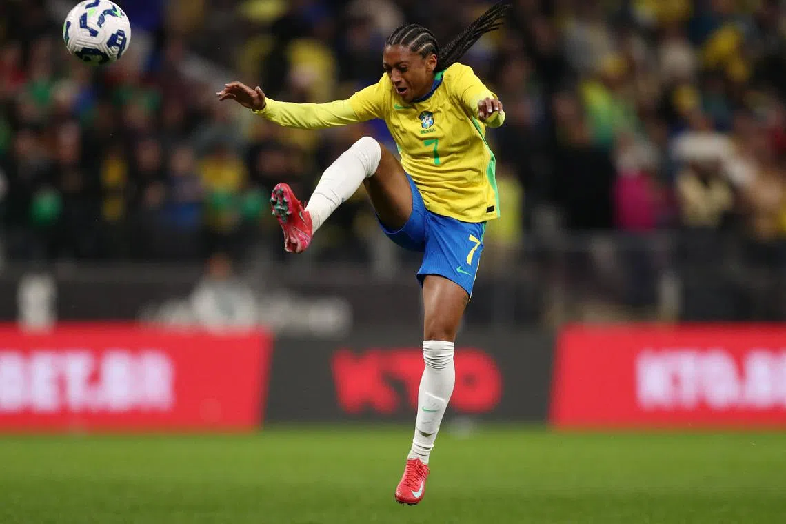Soccer Football - International Friendly - Women - Brazil v Japan - Neo Quimica Arena, Sao Paulo, Brazil - May 30, 2025 Brazil's Kerolin in action REUTERS/Jean Carniel/File Photo