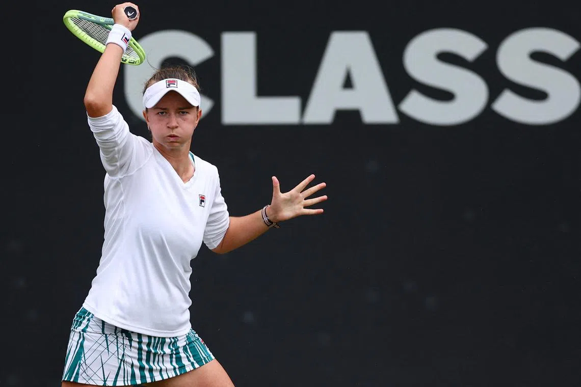 World number 12 Barbora Krejcikova never faced a break point as she reached her first grass court semi-final of her career.