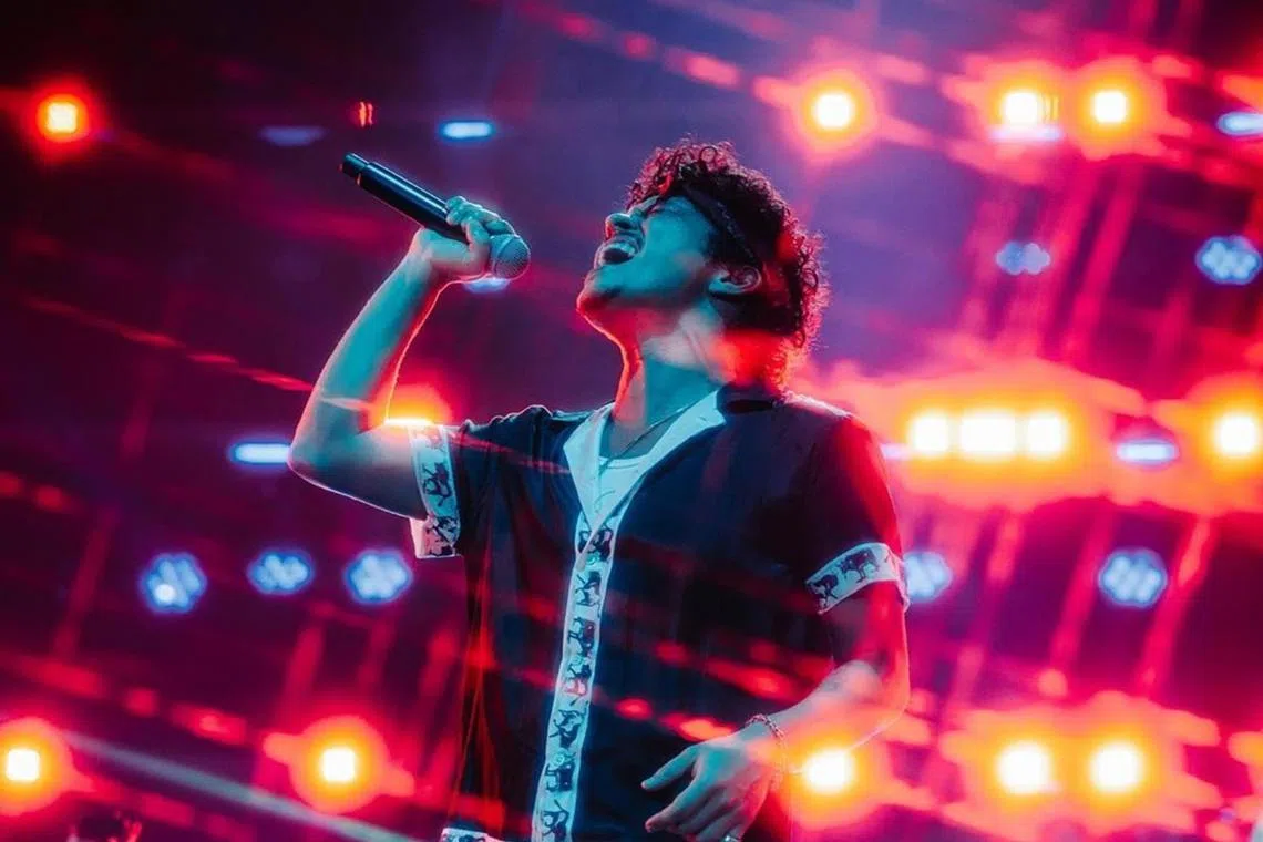 American pop star Bruno Mars will take the stage at the National Stadium on April 3, 5 and 6. 