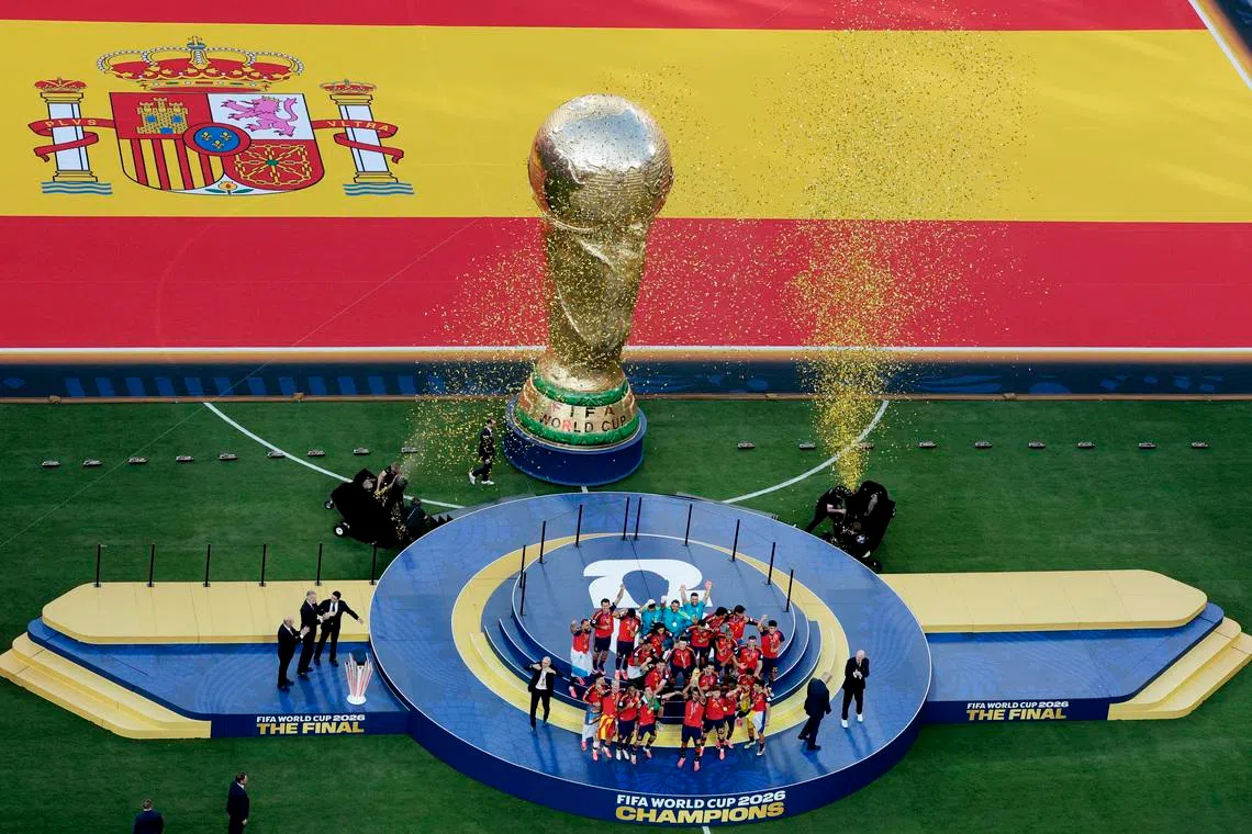 Spain’s second World Cup puts them level with France and Uruguay.